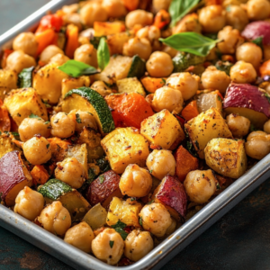 Roasted Vegetable and Chickpea Bake