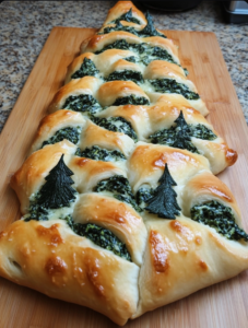 THIS Christmas Tree Spinach Dip Breadsticks