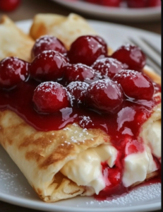 Cherry Cheesecake Chimichangas