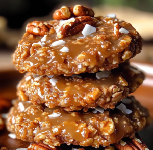 No-Bake Pecan Coconut Praline Cookies