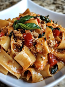 flavors of Italian Drunken Noodles at home