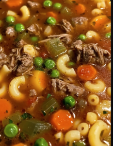Beef and Macaroni Soup