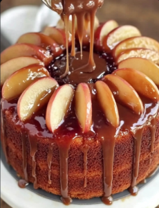 Caramel Apple Upside-Down Cake