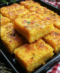 “Cheesy Potato Squares”