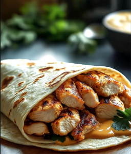 Grilled Chicken & Cheddar Wraps