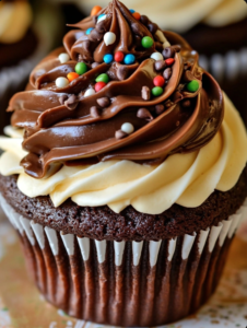 Double Delight Chocolate Cupcake