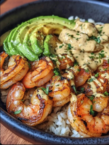 Creamy Avocado Shrimp Bowl
