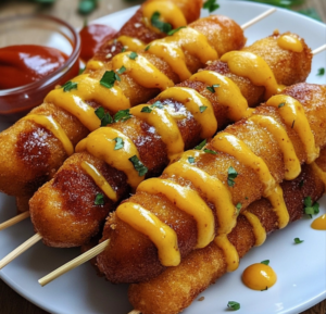 Homemade Corn Dogs   –