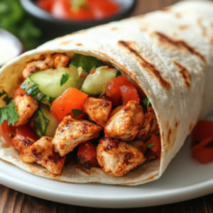 Spicy Chicken Shawarma Wraps