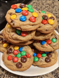Peanut butter m&ms cookies!