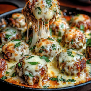 Cheesy Stuffed Meatballs