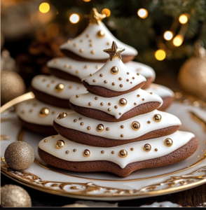 Espresso Cream Holiday Tree Cookies