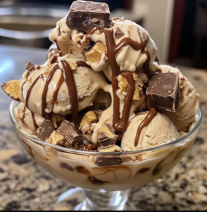 Snickers & Reese’s Cookie Dough Ice Cream Extravaganza 🍫🍦