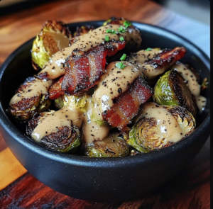 oney-Glazed Roasted Brussels Sprouts with Bacon