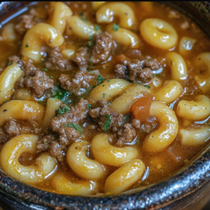 Beef Macaroni Soup