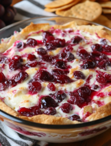 Baked Cranberry Cream Cheese Dip homamede recipe