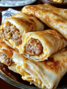 Cheesy Meatball Stuffed Crepes 🧀🥞