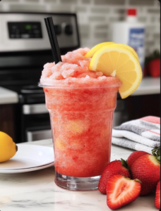 Strawberry Lemonade Slush 🍓🍋