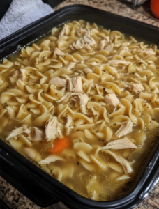 Homemade chicken noodle soup