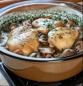 MUSHROOM ASIAGO CHICKEN