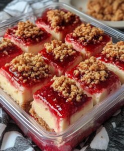 These Strawberry Crunch Cheesecake Bites