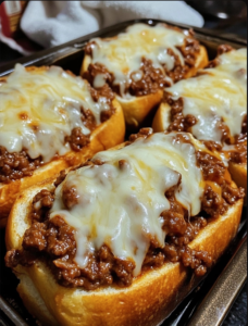 Sloppy Joe Texas Toast with Melted Cheese