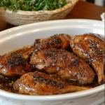 Roasted Duck Legs with Black Pepper Sauce
