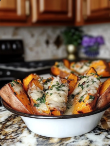Savory Garlic and Parmesan Sweet Potato Wedges