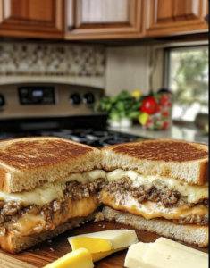 Patty Melt Maison au Bœuf et Fromage