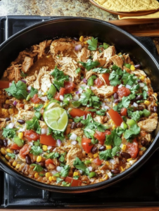 For this chicken taco dump dinner
