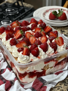 Strawberry Shortcake Trifle Delight
