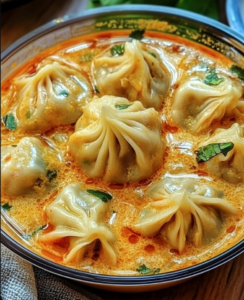 Thai Red Curry Dumpling Soup