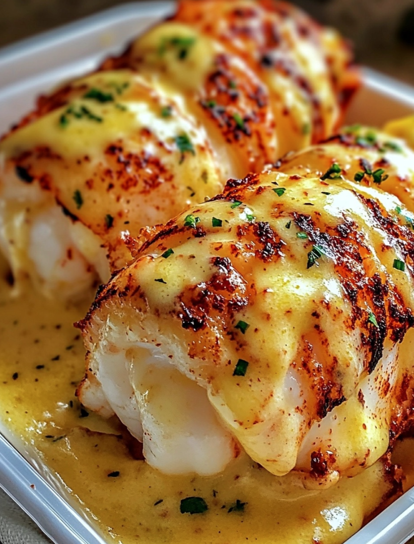 Creamy Garlic Butter Lobster Tails