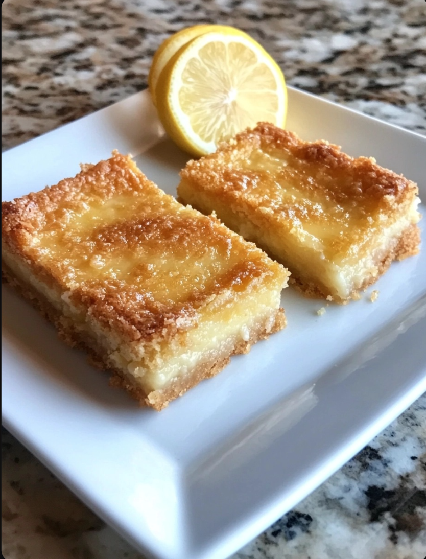 Lemon Ooey Gooey Cake Bars