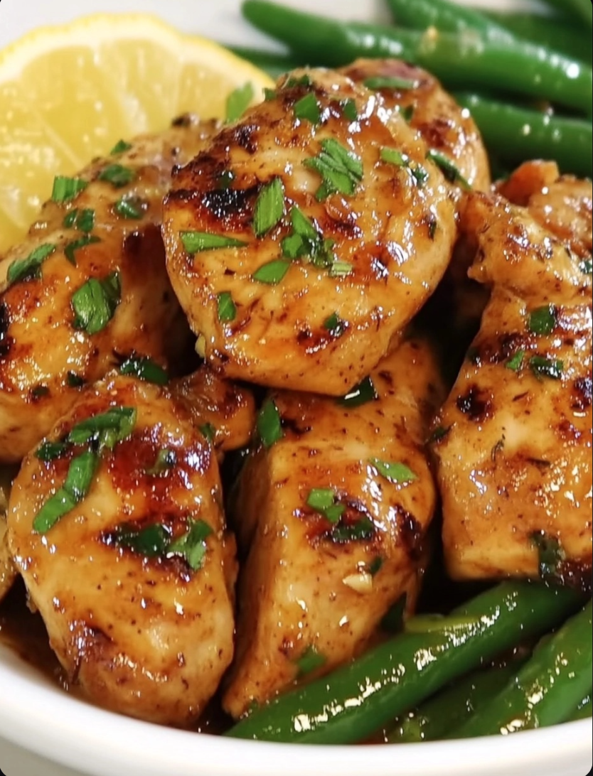 lemon garlic chicken with green beans