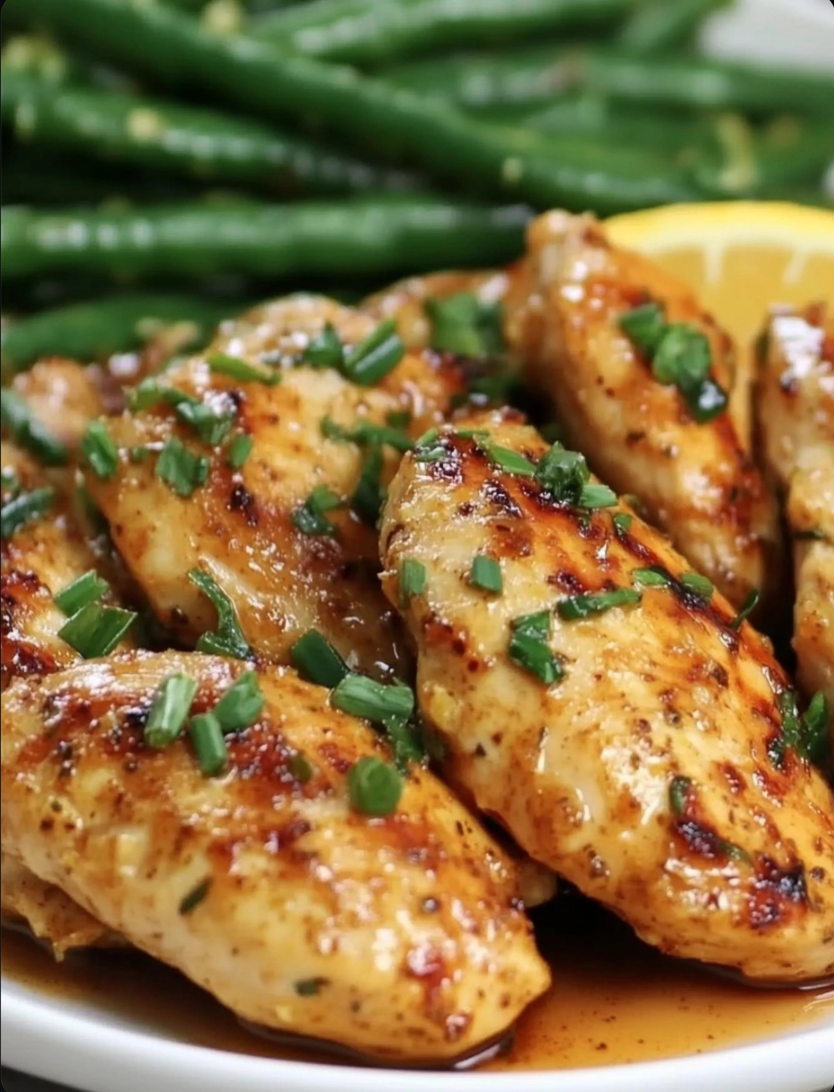 lemon garlic chicken with green beans