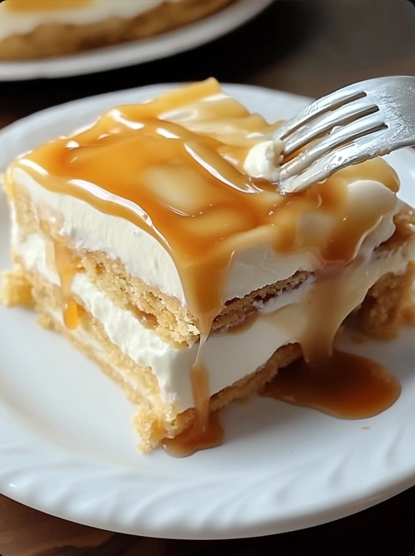 Ritz Cracker Salted Caramel Icebox Cake