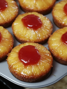 Muffin Pan Pineapple Upside Down Cake