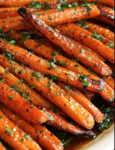 HONEY GARLIC BUTTER ROASTED CARROTS