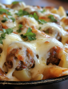 Affordable French Onion Meatball Casserole