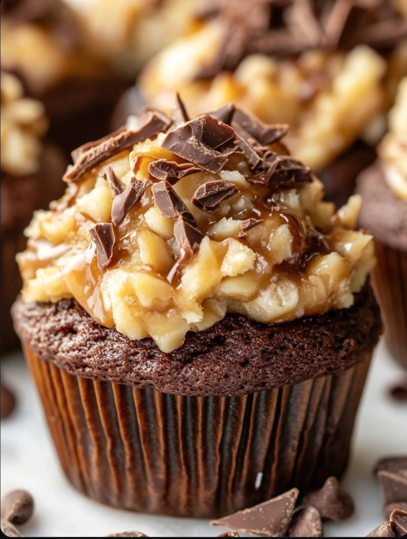 German Chocolate Cupcakes