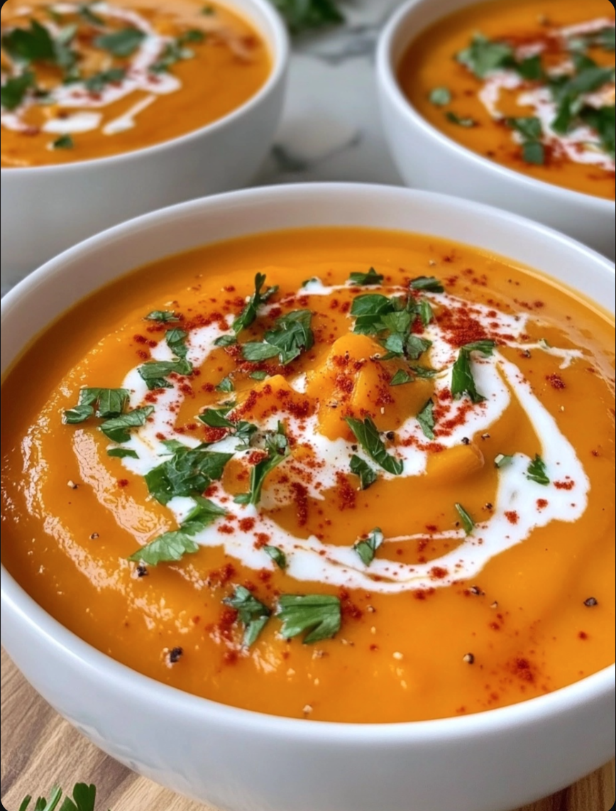 Cozy Butternut Squash Soup with Coconut Milk 🥣🍂.