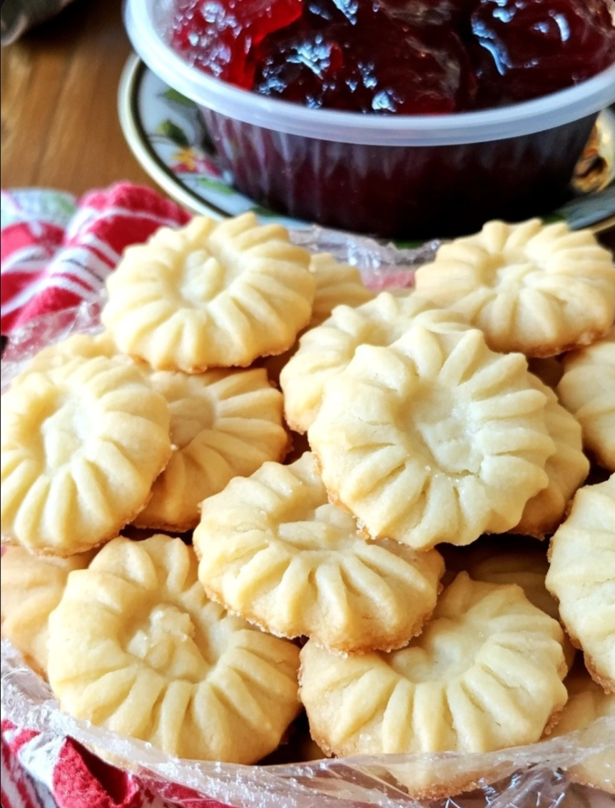 Mouth Jam Shortbread Cookies 🍪🍓.