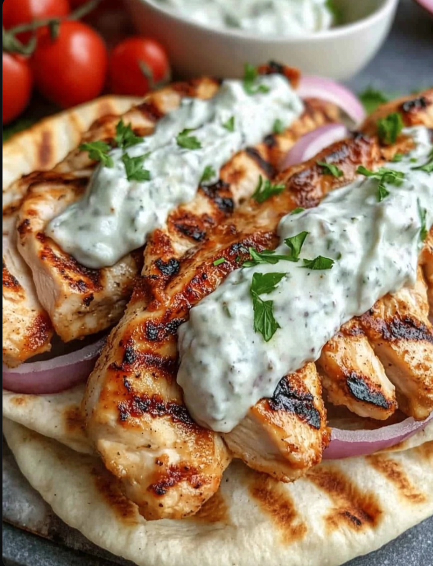 Greek Chicken Gyros 🥙🍗