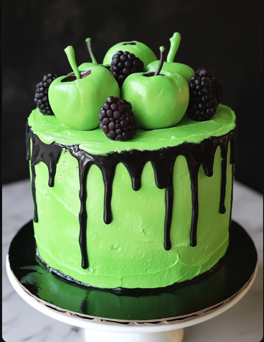 [Homemade] Poison Apple Cake 🍏🍰✨