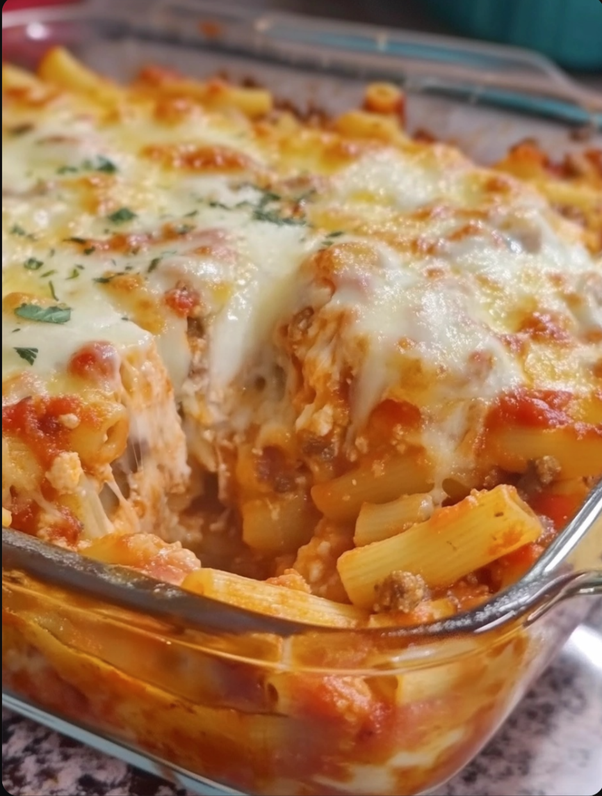 Baked Ziti with Ricotta and Mozzarella ππ§β¨.