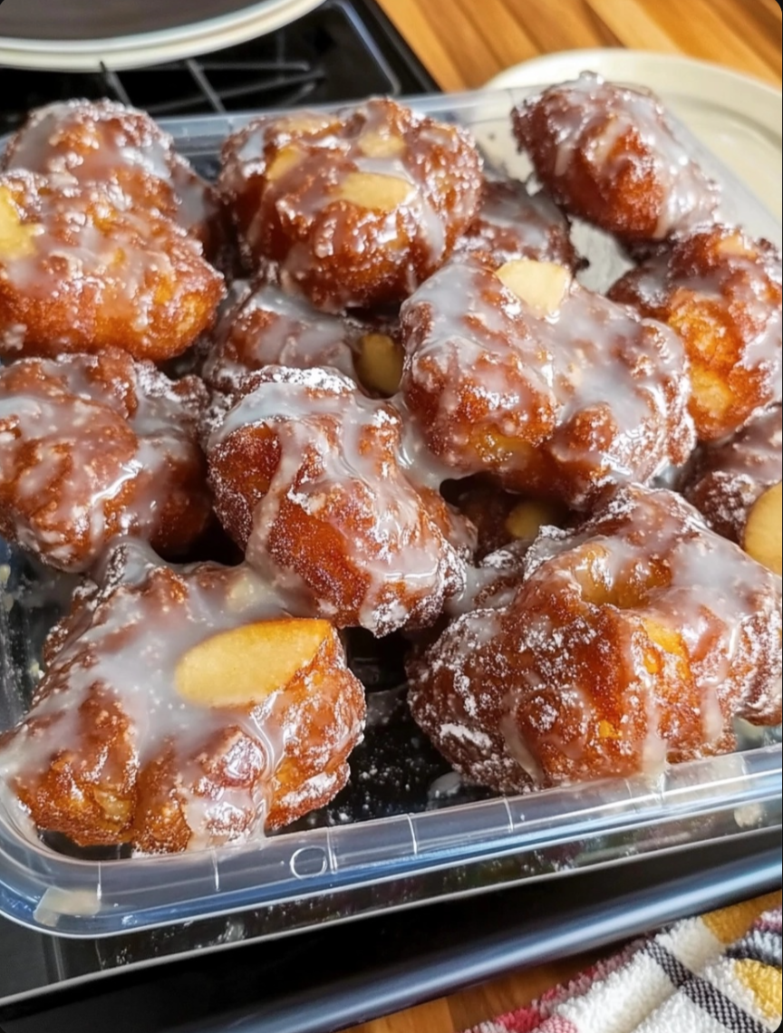 Glazed Apple Fritter Donuts