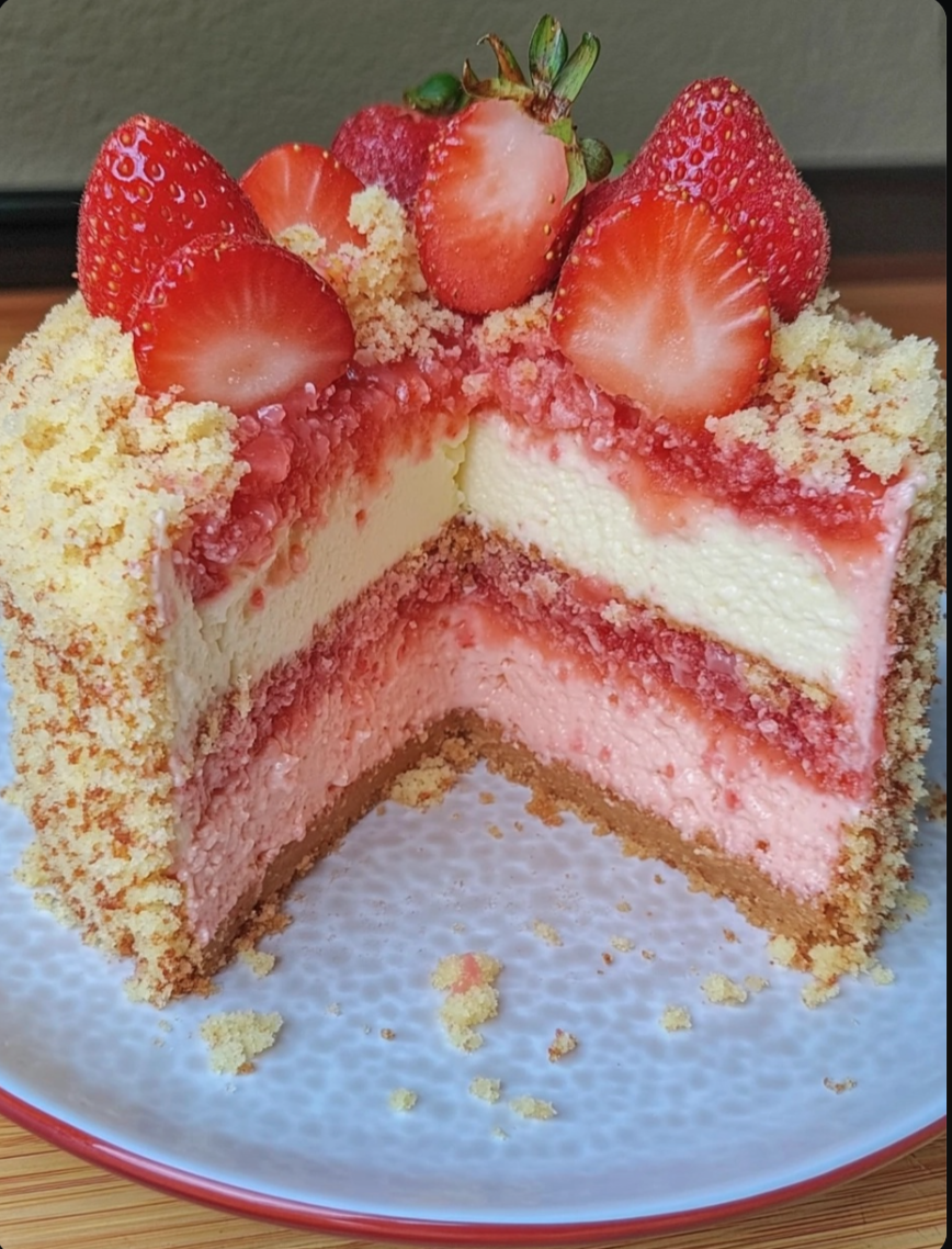 Strawberry Shortcake Cheesecake 🍓🍰