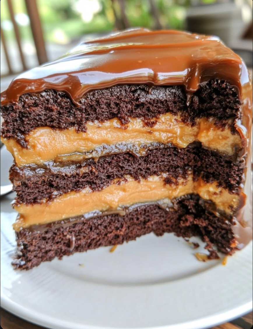 Decadent Chocolate and Dulce de Leche Layer Cake