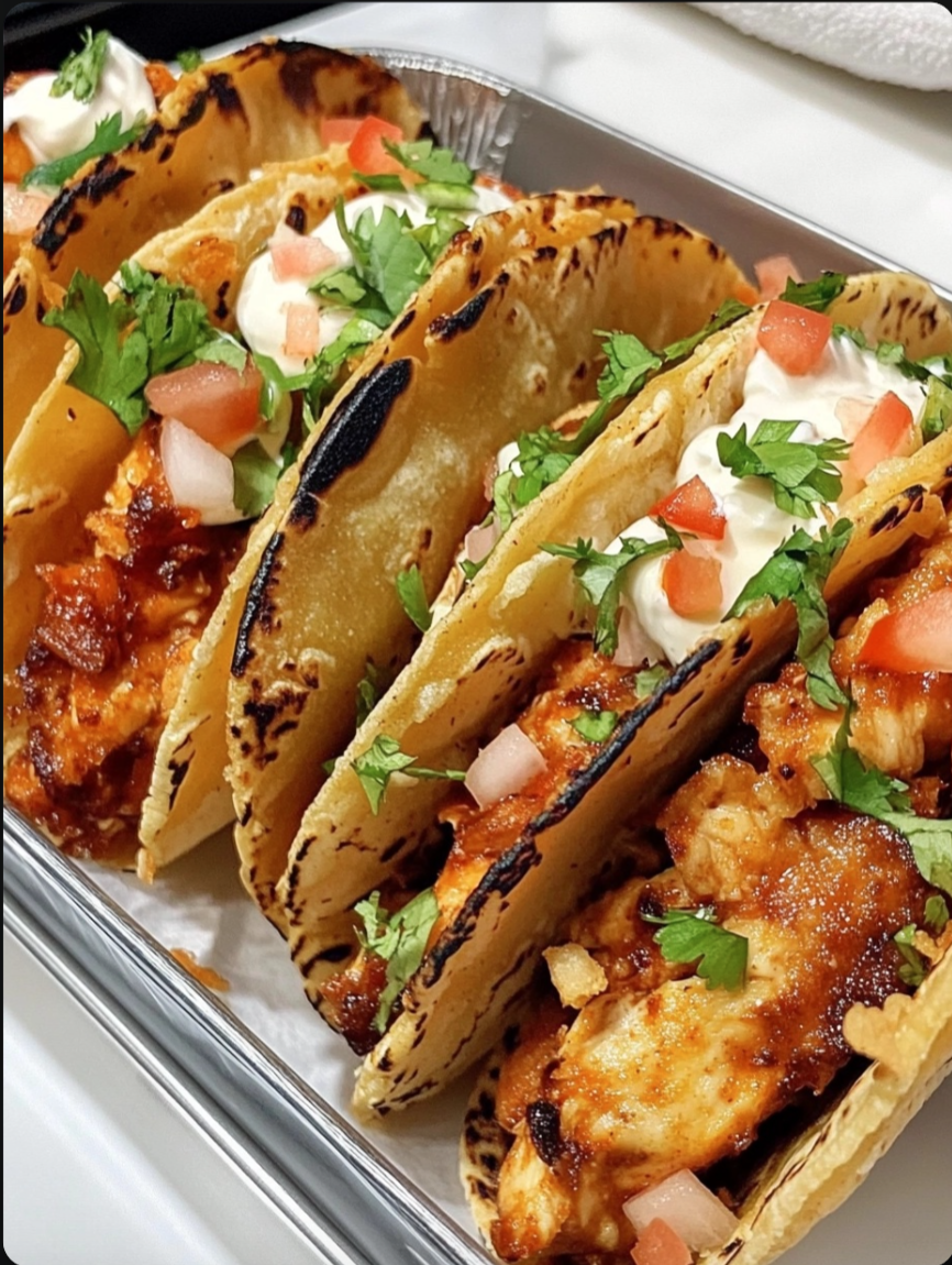 Cheesy Fried Tacos with Chicken and Chipotle Sour Cream